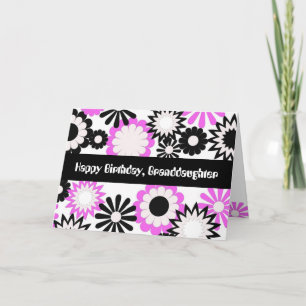 Verjaardag voor een kleindochter, heldere bloemen kaart