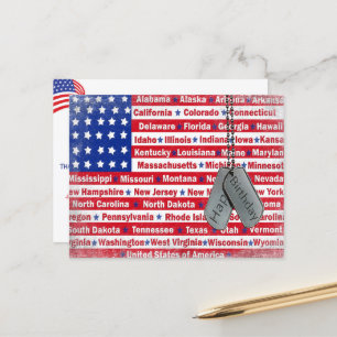 Verjaardag voor een militair briefkaart