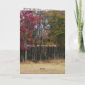 Verjaardag voor een vriend, herfst. kaart (Achterkant)