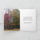 Verjaardag voor een vriend, herfst. kaart (Binnen)