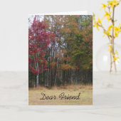 Verjaardag voor een vriend, herfst. kaart (Gele Bloem)