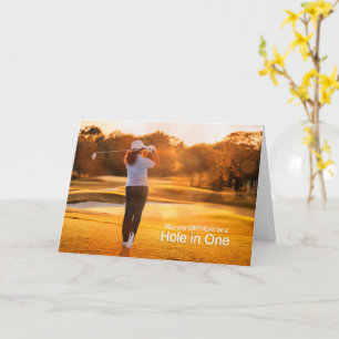 Verjaardag voor een vrouwelijke golfer golfbaan kaart