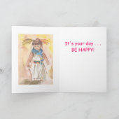 Verjaardag voor het Kleine Indische meisje Kaart (Binnen)