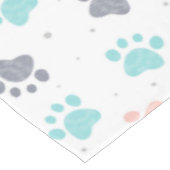 Verjaardag voor honden, hondenpootafdrukken patroo tafelkleed (Gekanteld)