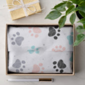 Verjaardag voor honden, hondenpootafdrukken patroo tissuepapier (Geschenk)