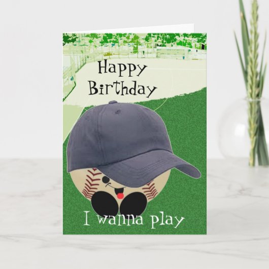 Verjaardag voor honkbalfans kaart (Voorkant)