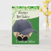 Verjaardag voor honkbalfans kaart (Gele Bloem)