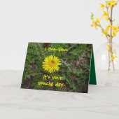 Verjaardag voor iedereen kaart (Gele Bloem)