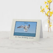 Verjaardag voor Lover met Laughing Gull Kaart (Gele Bloem)