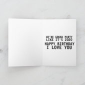 VERJAARDAG VOOR MAN PANDEMIE 2020 WENSKAART KAART (Binnen)