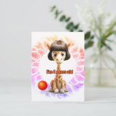 Verjaardag voor Meisjes Briefkaart (Staand voorkant)