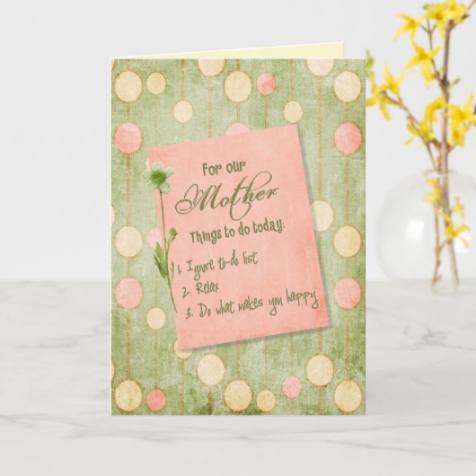 verjaardag voor Moeder van kind Kaart (Gele Bloem)