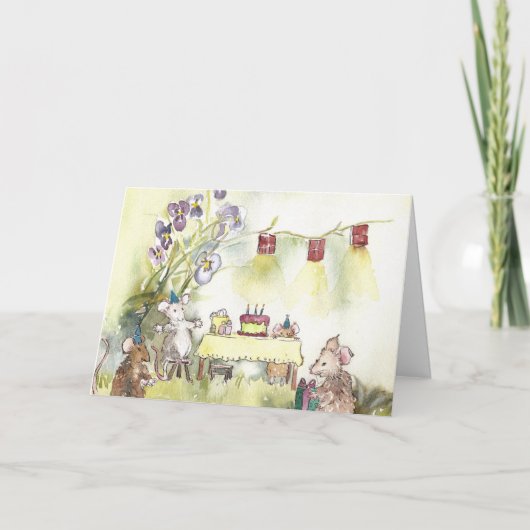 Verjaardag voor muizen kaart (Voorkant)