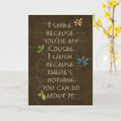 Verjaardag voor neef-bloemenglitter op bruin kaart (Gele Bloem)