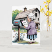 Verjaardag voor oma kaart (Gele Bloem)