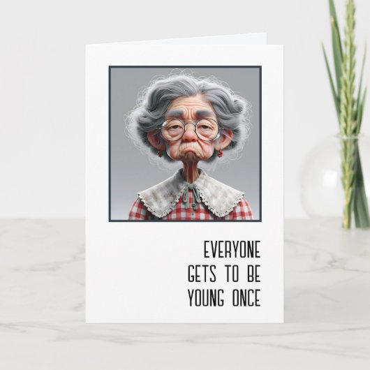 Verjaardag voor oude dame kaart (Voorkant)
