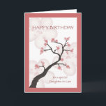 Verjaardag voor schoondochter, Chinese Bloesemboom Kaart<br><div class="desc">Mooie verjaardagskaart voor je schoondochter is voorzien van een afbeelding van een Chinese bloesemboom met roze bloemblaadjes in een lijst van coördinerende kleuren.</div>