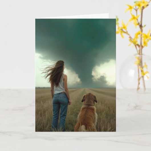 Verjaardag voor Storm Chaser Kaart (Gele Bloem)