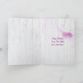 Verjaardag voor Twin Sister Kaart (Binnen)