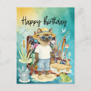 Verjaardag voor visliefhebbers  briefkaart