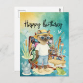 Verjaardag voor visliefhebbers  briefkaart (Voorkant / Achterkant)