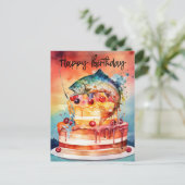 Verjaardag voor visliefhebbers  briefkaart (Staand voorkant)