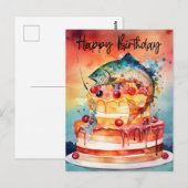 Verjaardag voor visliefhebbers  briefkaart (Voorkant / Achterkant)