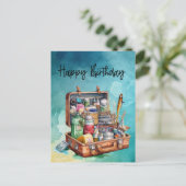 Verjaardag voor visliefhebbers  briefkaart (Staand voorkant)