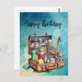 Verjaardag voor visliefhebbers  briefkaart (Voorkant / Achterkant)