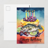 Verjaardag voor visliefhebbers briefkaart (Voorkant / Achterkant)