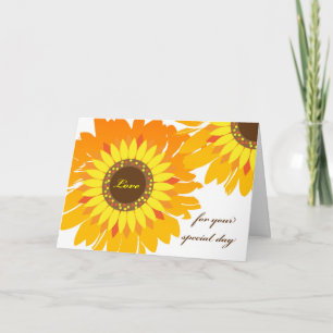 Verjaardag voor Vriendin, Zonnebloemen Kaart