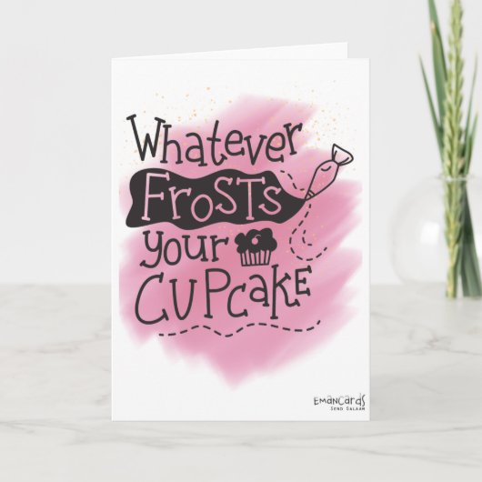 Verjaardag- Vorst voor je cupcake Kaart (Voorkant)