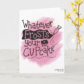 Verjaardag- Vorst voor je cupcake Kaart (Gele Bloem)