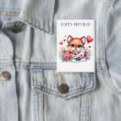 Verjaardag Vos Piloot Button (Insitu)