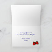 Verjaardag, Vriend, Aardbeien in Antiek Schotel Kaart (Binnen)