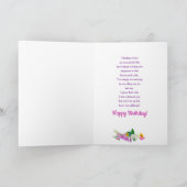 Verjaardag, Vriend, Bloemen in de Doos van het Kaart (Binnen)