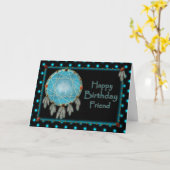 VERJAARDAG - VRIEND - DREAMCATCHER KAART (Gele Bloem)