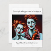 Verjaardag  vriend grappig notitiekaartje (Voorkant / Achterkant)