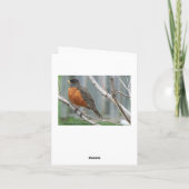 Verjaardag Vriend, Robin & Cake Kaart (Achterkant)