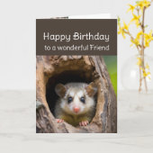 Verjaardag Vriend Schattigee Leuke Noten Over Je O Kaart (Gele Bloem)