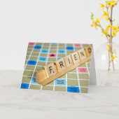 Verjaardag Vriend Spelstukken Kaart (Gele Bloem)
