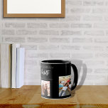 Verjaardag vriend zwarte foto namen mok<br><div class="desc">Een geschenk van vrienden voor de 21e verjaardag van een vrouw, het vieren van haar leven met 3 van uw foto's van haar, haar vrienden, familie, interesse of huisdieren. Personaliseer en voeg haar naam, leeftijd 21 en uw namen. Witte gekleurde letters. Een chique, klassieke zwarte achtergrond. Haar naam is geschreven...</div>