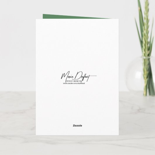 Verjaardag Vriendschap Lucky Clovers Kaart (Achterkant)