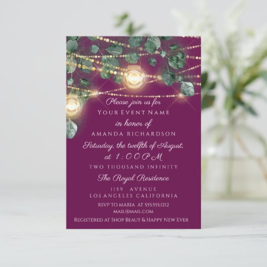 Verjaardag Vrijgezellenfeest Licht Jar Marsala Mai Kaart (Staand voorkant)