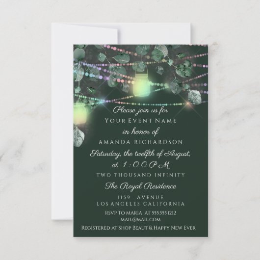 Verjaardag Vrijgezellenfeest Licht Jar Rustiek Gro Kaart (Voorkant)