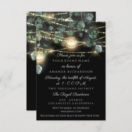 Verjaardag Vrijgezellenfeest Licht Jar Rustiek Gro Kaart (Voorkant / Achterkant)