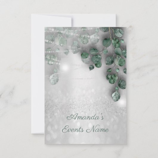 Verjaardag Vrijgezellenfeest Licht Jar Rustiek Zil Kaart (Achterkant)