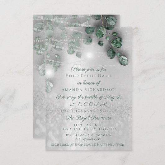 Verjaardag Vrijgezellenfeest Licht Jar Rustiek Zil Kaart (Voorkant / Achterkant)