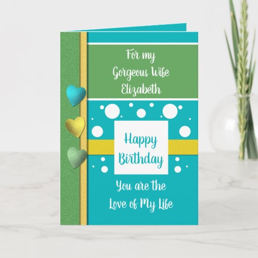 Verjaardag Vrouw de reden waarom ik blauw en groen Kaart (Voorkant)