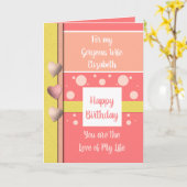 Verjaardag Vrouw de reden waarom ik glimlach koraa Kaart (Gele Bloem)